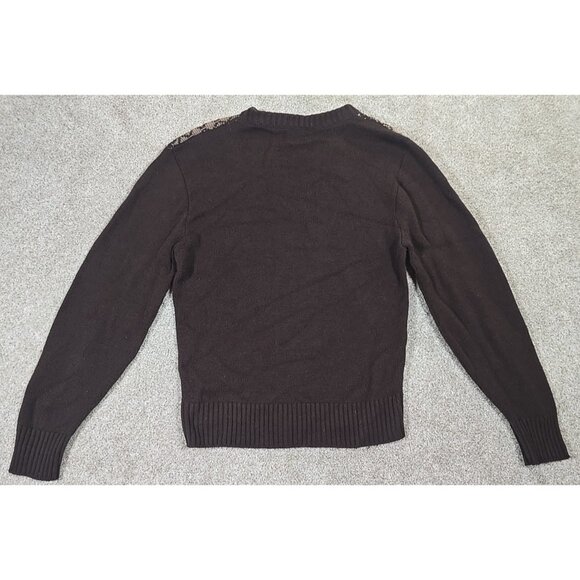Lahmar Wool Blend Sweater Fair Isle Pattern Pullover 70's Made in USA Women's S - Picture 9 of 9